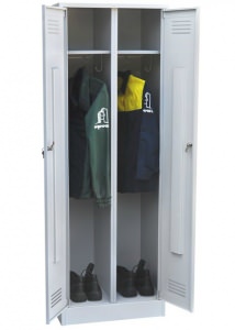 Металлический шкаф для одежды двухстворчатый сварной