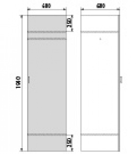 Медицинский Шкаф для одежды ДМ-4-001-30