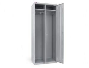 Шкаф металлический для одежды с закрытыми дверями ОД-423/Б (2 ключа)