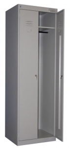 Металлический шкаф для одежды ШРК-22-800 в разобранном виде