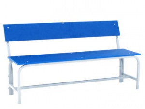 Лавка для спортивных раздевалок ЛДСП 850x500x600 мм синяя