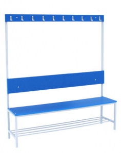 Скамья с вешалкой для раздевалок 1680x380x1500 мм