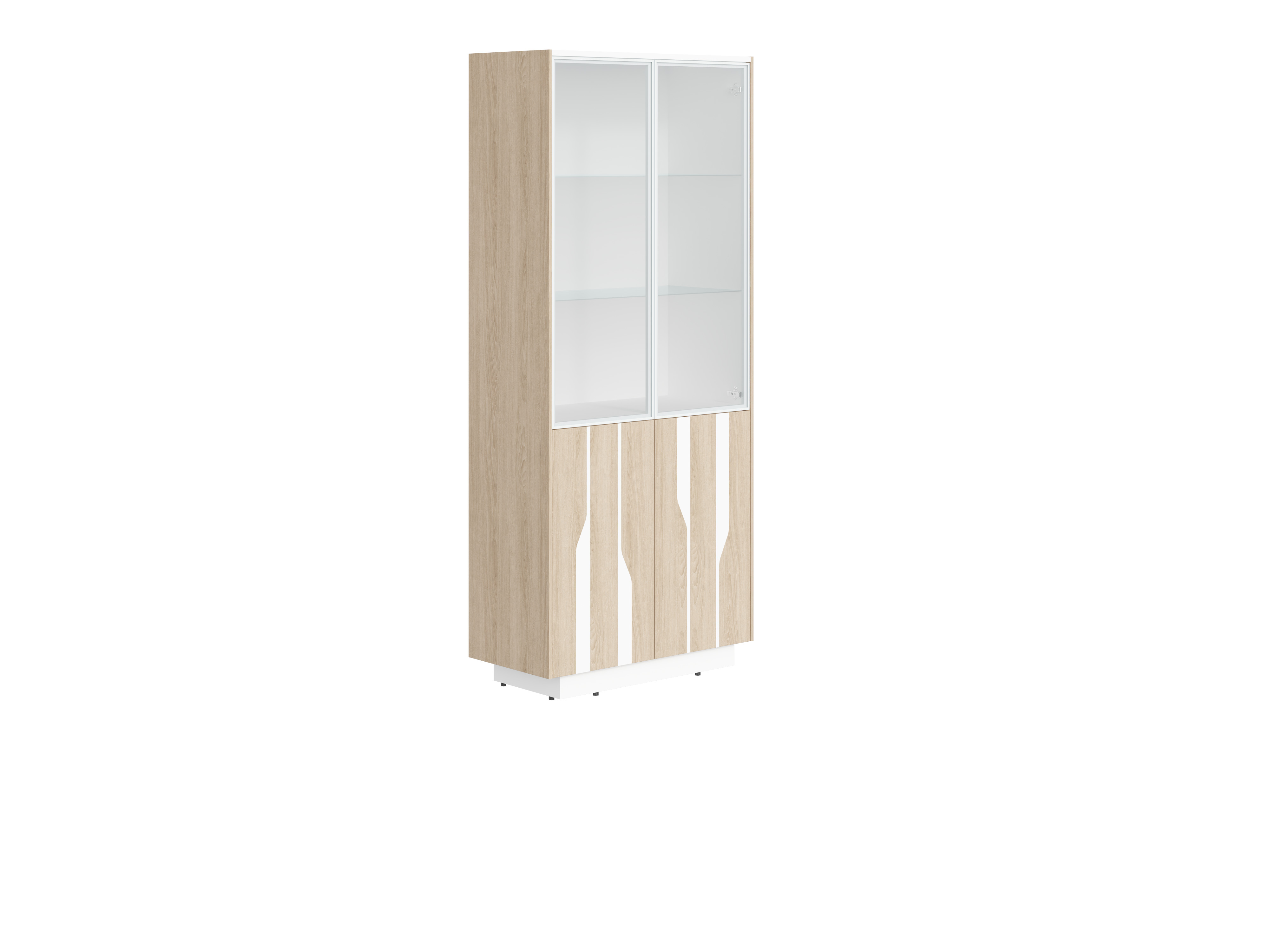 shkaf-shir-vis-s-kombinirovannimi-dveryami-sf-574305-dub-svetlijbelij-premium-900h430h2100-line
