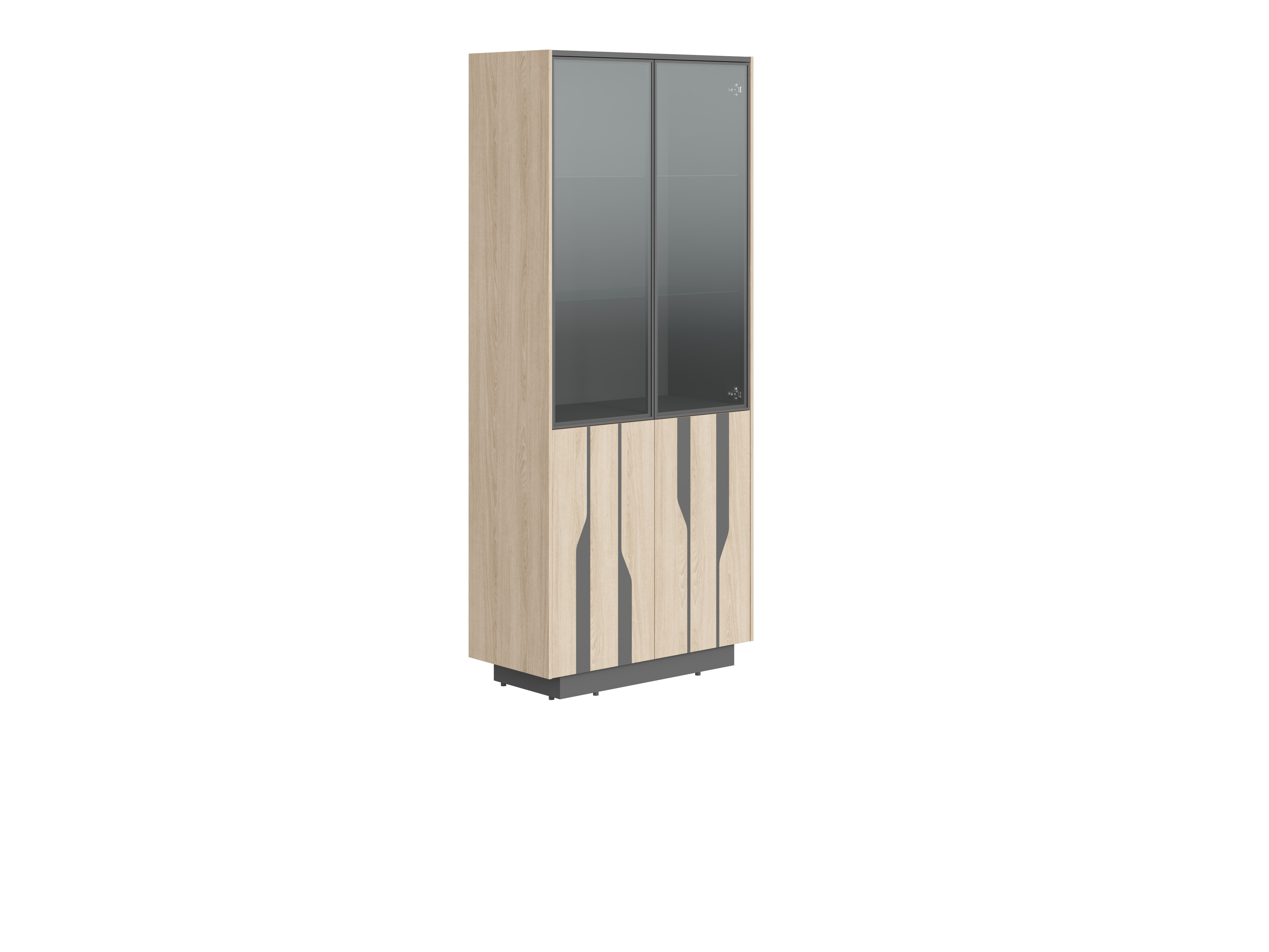 shkaf-shir-vis-s-kombinirovannimi-dveryami-sf-574305-dub-svetlijchernij-grafit-900h430h2100-line